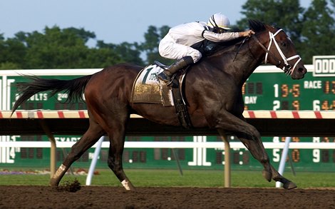 Any Given Saturday, with Garrett Gomez up, wins the 2007 Haskell Invitational at Monmouth Park.