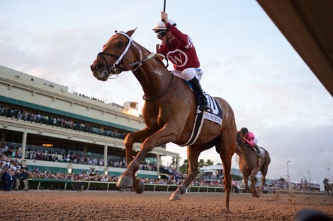 Gun Runner wins the 2018 Pegasus