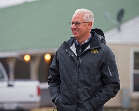 Todd Pletcher<br><br />
Morning scenes at Churchill Downs on April 25, 2018 Churchill Downs in Louisville, Ky. 