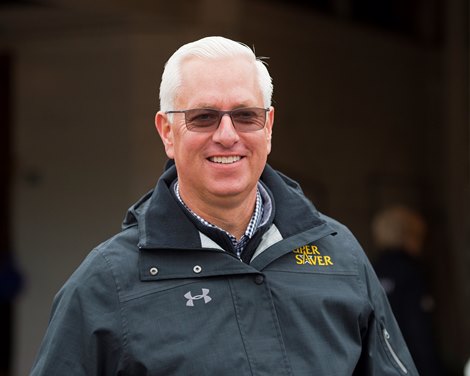 Todd Pletcher<br>
Morning scenes at Churchill Downs on April 25, 2018 Churchill Downs in Louisville, Ky. 