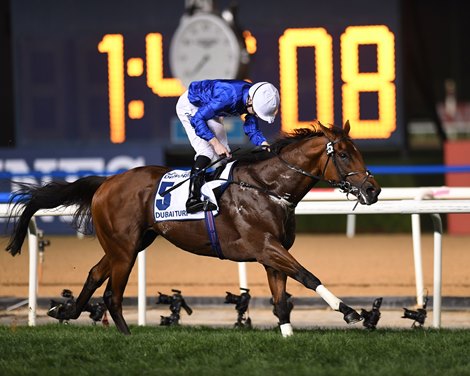 Benbatl wins the 2018 Dubai Turf 