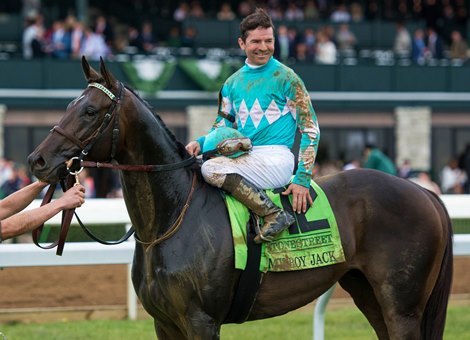 My Boy Jack with Kent Desormeaux up win the Stonestreet Lexington Stakes at Keeneland on April 14th, 2018