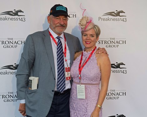 Jack and Laurie Wolf with Starlight Racing<br><br />
Scenes at Pimlico during Preakness week on May 19, 2018 Pimlico in Baltimore, Maryland. 