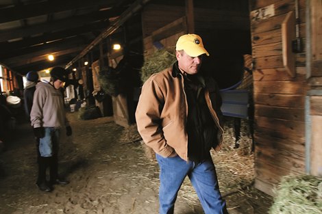 John Servis in his barn at Philadelphia Park in 2007