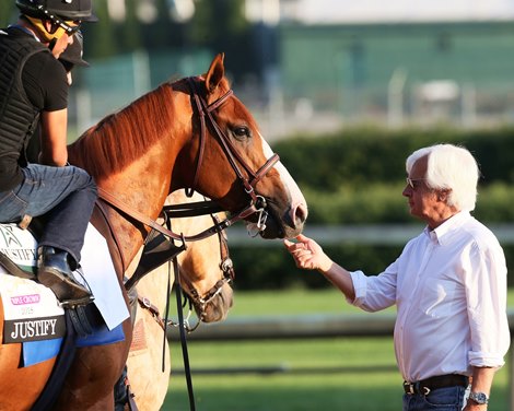 Justify morning works at Churchill Downs on June 15.