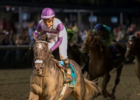 Pavel and Mario Gutierrez winning the Stephen Foster Handicap at Churchill Downs on June 16, 2018.