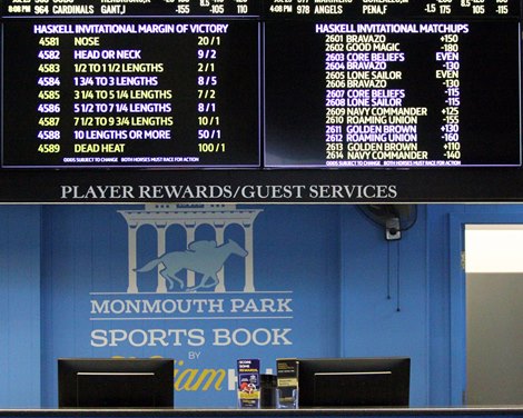 Odds for the Haskell Invitational at Monmouth Park on July 29, 2018. Photo By: Chad B. Harmon