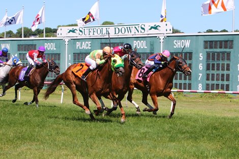 Suffolk Downs race scene, 2018.