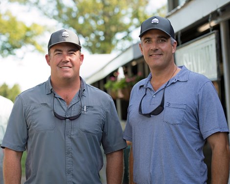 Bryan, left, and Grey Lyster<br><br />
Keeneland September Sales from Sept. 7 to Sept. 23, 2018. Sept. 14, 2018 Stonestreet in Lexington, Kentucky.