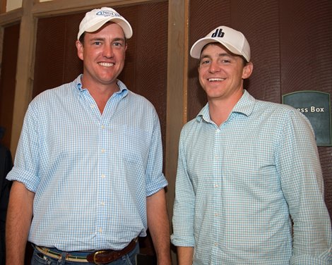 Craig (Boomer) Rounsefell, left, and Dan Blacker<br>
Keeneland September Sales from Sept. 7 to Sept. 23, 2018. Sept. 12, 2018 Keeneland in Lexington, Kentucky. 
