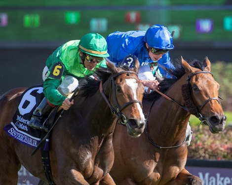 Sistercharlie (IRE) with John Velazquez wins the Maker’s Mark Breeders’ Cup Filly & Mare Turf (G1) at Churchill Downs on November 3, 2018.