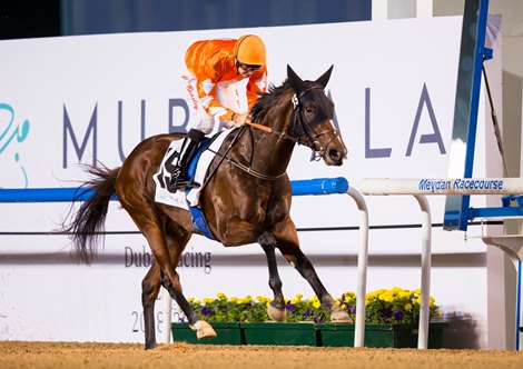 Walking Thunder wins the 2019 UAE 2000 Guineas Trial 