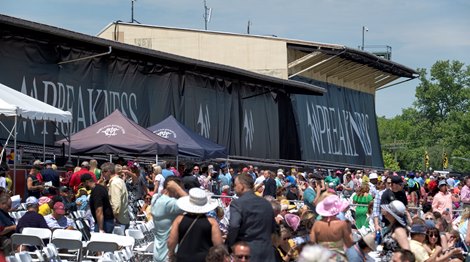 Beautiful weather at Pimlico Race Track Friday May 17, 2019, the day before the Preakness Stakes at the historic race track in Baltimore, MD. 