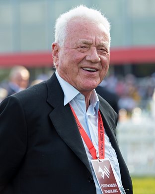 Frank Stronach. War of Will with Tyler Gaffalione wins the Preakness Stakes (G1) at Pimlico Race Course in Baltimore, Md. May 18, 2019 in Baltimore,  Md. <br><br />
