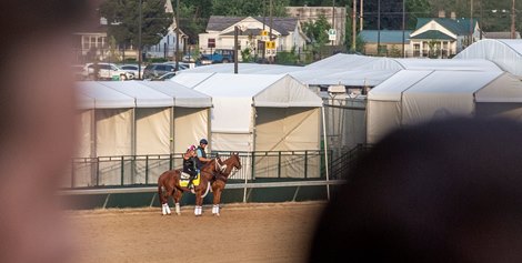 Vekoma on the track at Churchill Downs Wednesday May 1, 2019 in Louisville, KY.