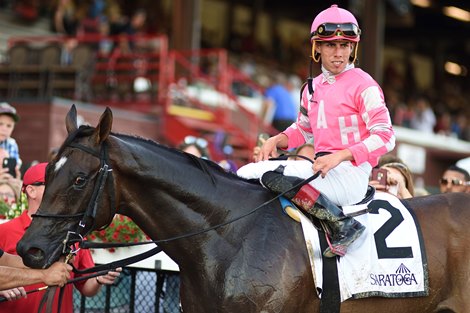 Tax wins the Jim Dandy Stakes Saturday, July 27, 2019 at Saratoga