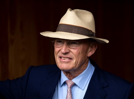 John Gosden saddles Enable before the Yorkshire Oaks<br><br />
York 22.8.19 