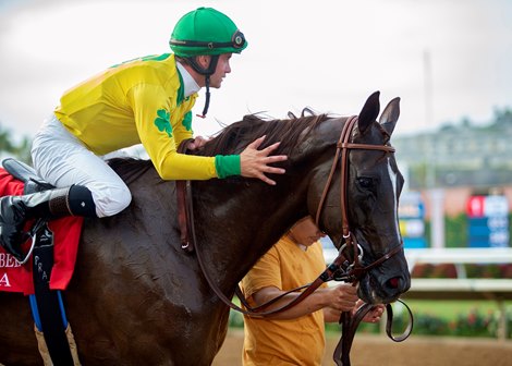 Vasilika and jockey Flavien Prat roar up late on the outside to take the Grade II $200,000 John C. Mabee Stakes from Juliet Foxtrot (Drayden Van Dyke up) Saturday, August 31, 2019 at Del Mar Thoroughbred Club, Del Mar, CA. &#169;Benoit Photo