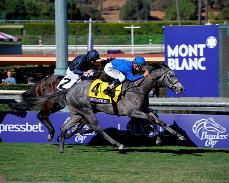 Outstrip wins the 2013 Breeders&#39; Cup Juvenile Turf
