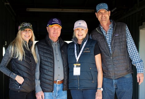 (L-R): Andrea, Richard, Randi, and Gary Mandella at  Oct. 28, 2019 Santa Anita in Arcadia, CA.