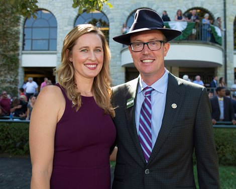 Tom and Katie Ryan  at Keeneland on Oct. 5, 2019 at Keeneland in Lexington, Ky. 