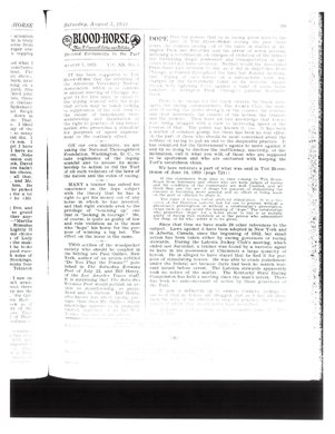 BloodHorse editorial from Aug. 5, 1933