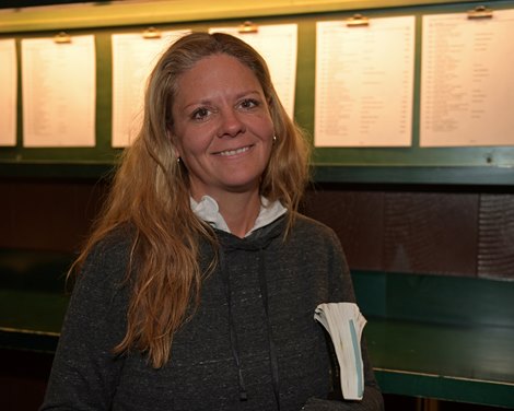 Carrie Brogden. Hip 3391 Alana B. on  Nov. 14, 2019 Keeneland in Lexington, KY. 