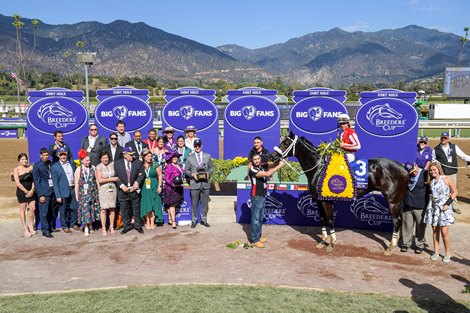 Spun to Run and Irad Ortiz, Jr. win the Breeders&#39; Cup Big Ass Fans Dirt Mile  (G1) on Nov. 2, 2019 Santa Anita in Arcadia, Ca. 