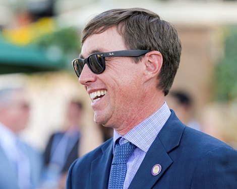 Case Clay at the Breeders&#39; Cup Juvenile Fillies (G1) on Nov. 1, 2019 Santa Anita in Arcadia, Ca. 