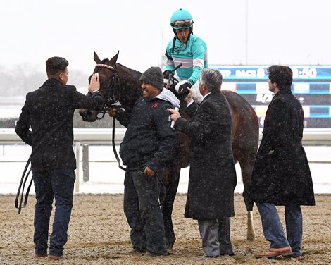 Mind Control wins the 2020 Toboggan Stakes at Aqueduct