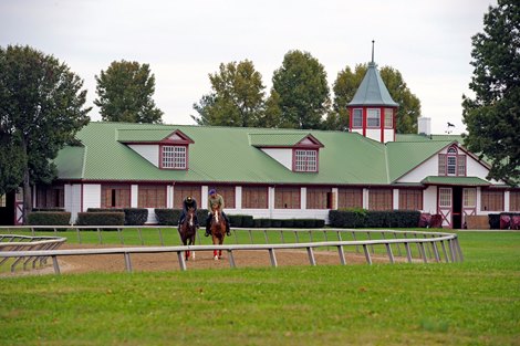 At Calumet Farm&#39;s training track near Lexington