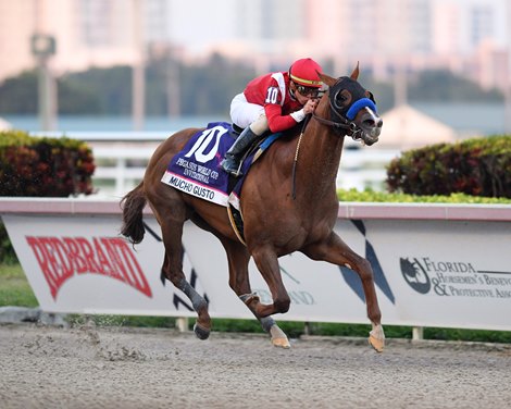 Mucho Gusto wins the 2020 Pegasus World Cup Invitational    