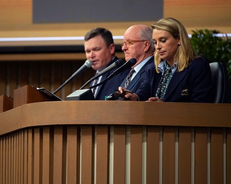 Gabby Gaudet announces at Keeneland<br><br />
Keeneland January Horses of all ages sales on<br><br />
Jan. 15, 2020 Keeneland in Lexington, KY. 