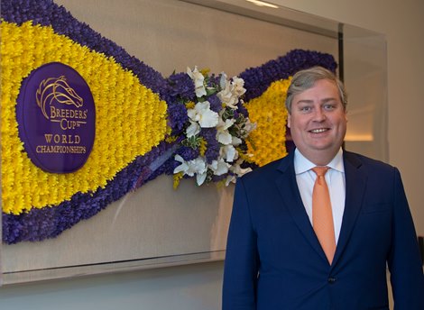 Drew Fleming with Breeders' Cup at Keeneland in Breeders' Cup Lexington office on<br>
Feb. 19, 2020 Keeneland in Lexington, KY. 