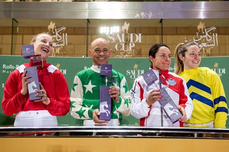 Mike Smith 1st<br><br />
Sibylle Vogt 2nd<br><br />
Lisa Allpress &amp; Mickaelle Michel joint 3rd<br><br />
International Jockeys Challenge<br><br />
Kingdom Day<br><br />
28/02/20