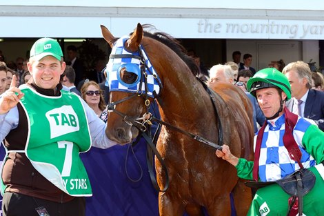 Fifty Stars wins the 2020 Australian Cup at Flemington<br><br />
ridden by jockey John Allen and trained by Ben &amp; David Hayes and Tom Dabernig