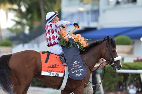 Tiz the Law wins the 2020 Florida Derby at Gulsftream Park