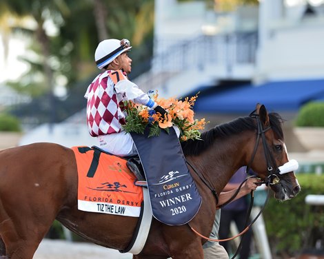 Tiz the Law wins the 2020 Florida Derby at Gulfstream Park