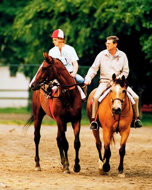 Unbridled at Belmont Park, Belmont Stakes week 1990 Unbridled at Belmont Park, Belmont Stakes week 1990