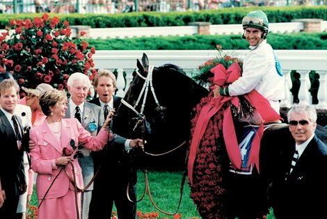 Grindstone wins the 1996 Kentucky Derby