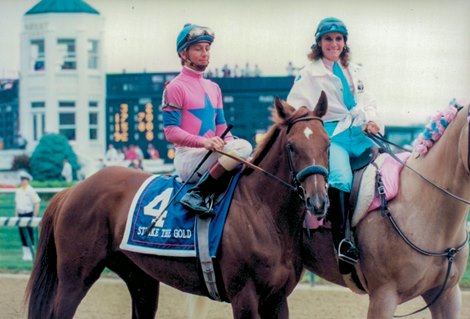 Strike the Gold in the post parade of the 1991 Kentucky Derby at Churchill Downs