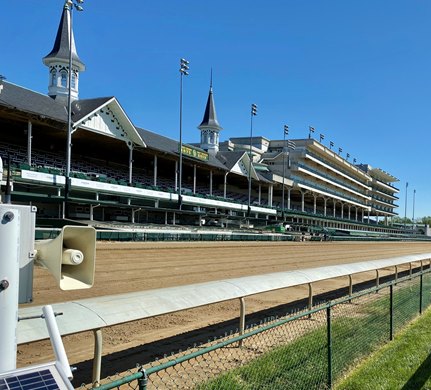 Churchill Downs grandstand, May 1, 2020
