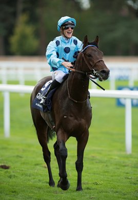 Almanzor (Christophe Soumillon) wins the Champion Stakes at Ascot
