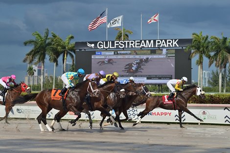 Just Whistle wins the Sunday Silence Stakes Sunday, May 17, 2020 at Gulfstream Park