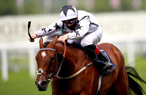 ASCOT, ENGLAND - JUNE 19: Dandalla ridden by Pat Dobbs competes in the Albany Stakes race during Day Four of Royal Ascot at Ascot Racecourse on June 19, 2020 in Ascot, England