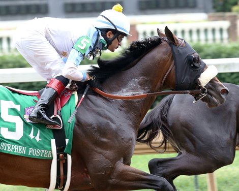 Tom&#39;s d&#39;Etat wins the 2020 Stephen Foster Stakes at Churchill Downs