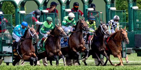 The gate opens at the start of the 32nd running of The Ballston Spa Saturday July 25, 2020 at the Saratoga Race Course in Saratoga Springs, N.Y.  Photo by Skip Dickstein