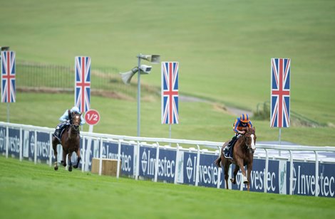 Love (Ryan Moore) win the Investec Oaks by 9 lengths<br><br />
Epsom 4.7.20<br><br />

