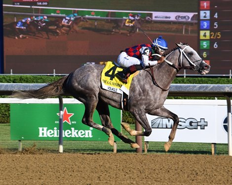Volatile wins the Alfred G. Vanderbilt Handicap Saturday, July 25, 2020 at Saratoga Race Course