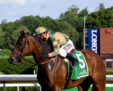 Indian Pride wins the 2020 Shine Again Stakes at Saratoga